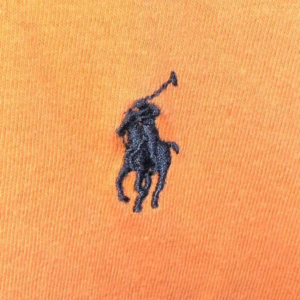 90s Polo Ralph Lauren University Orange Cotton S/S T-Shirt Sz L